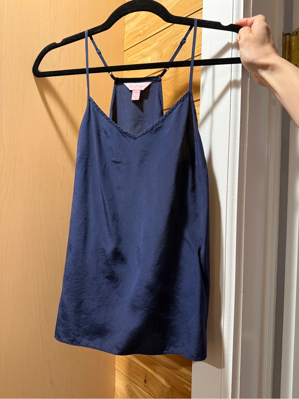 Lilly Pulitzer Navy Satin Racerback